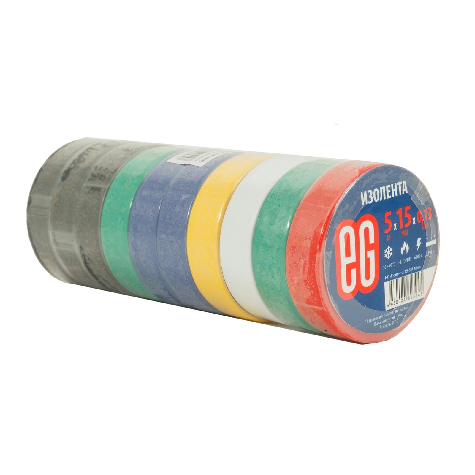 ЕГ Изолента 15-5М  Микс 10/50