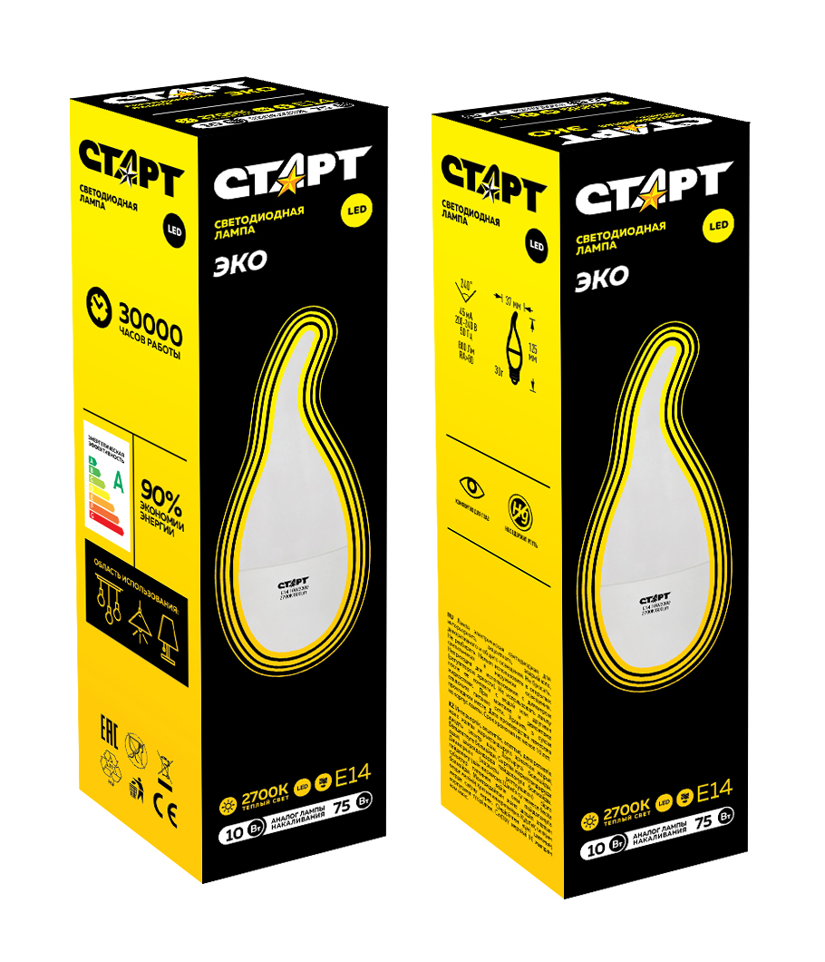 СТАРТ LEDFlameE14 10W 30  WS 10/100