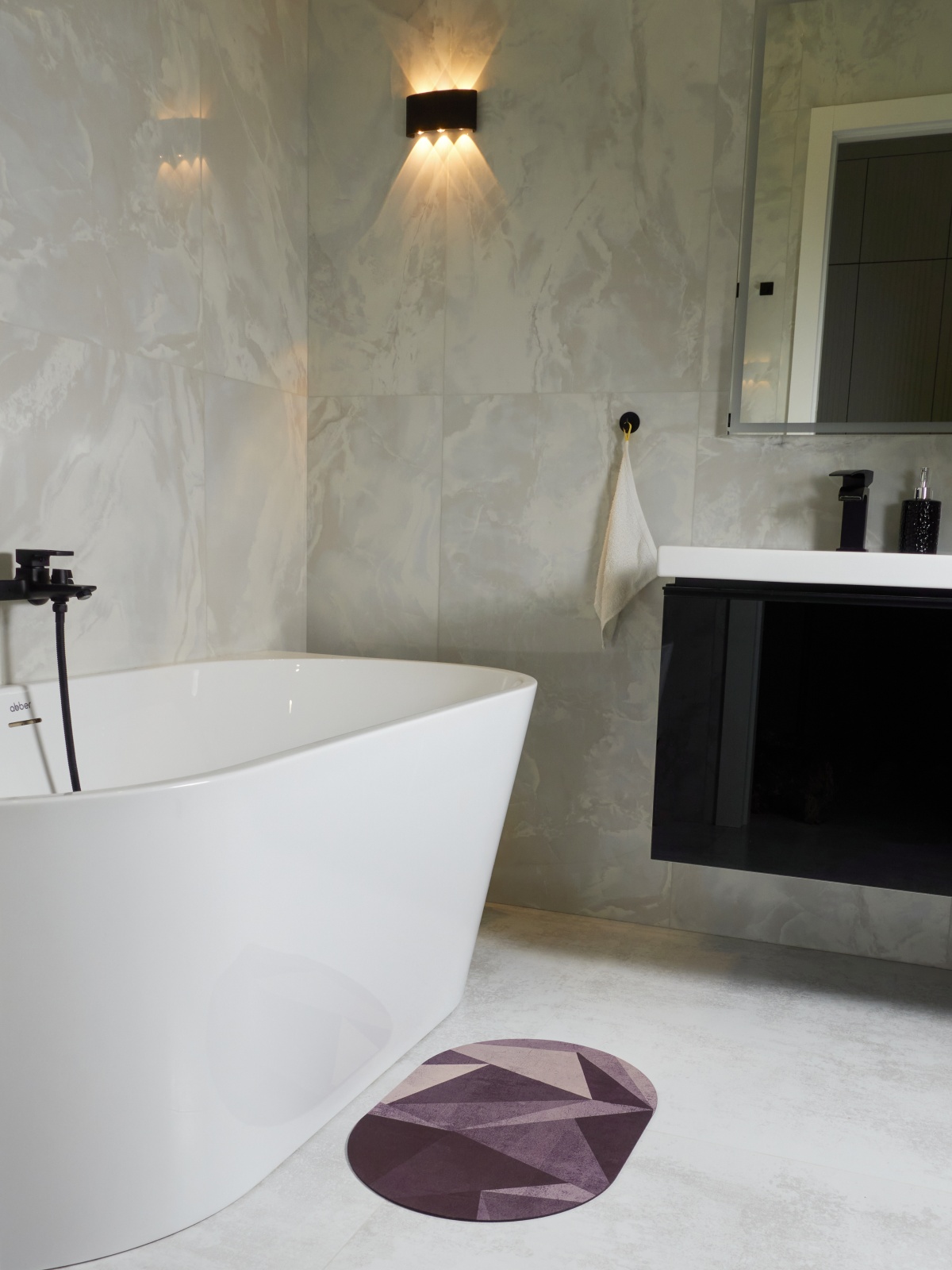 ЕГ Pietra Диатомитовый коврик для ванной, 40х60 см овал - 50