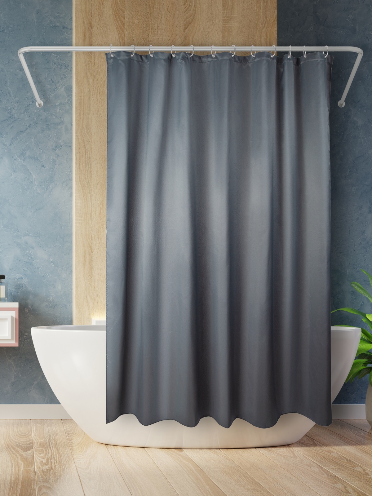 ЕГ LINEN Штора для ванной Серая - 12