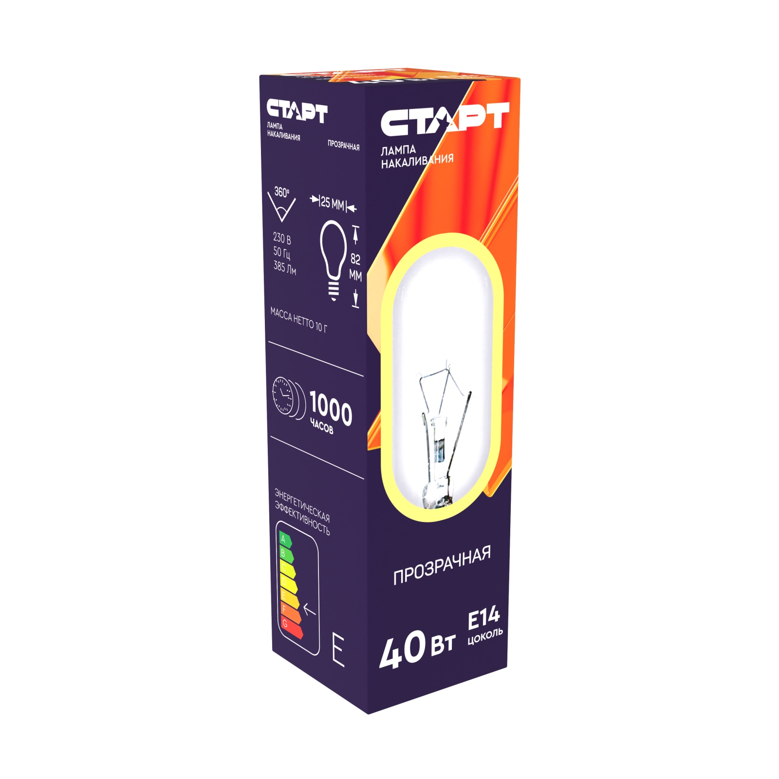 СТАРТ 40Вт Е14 10/1000