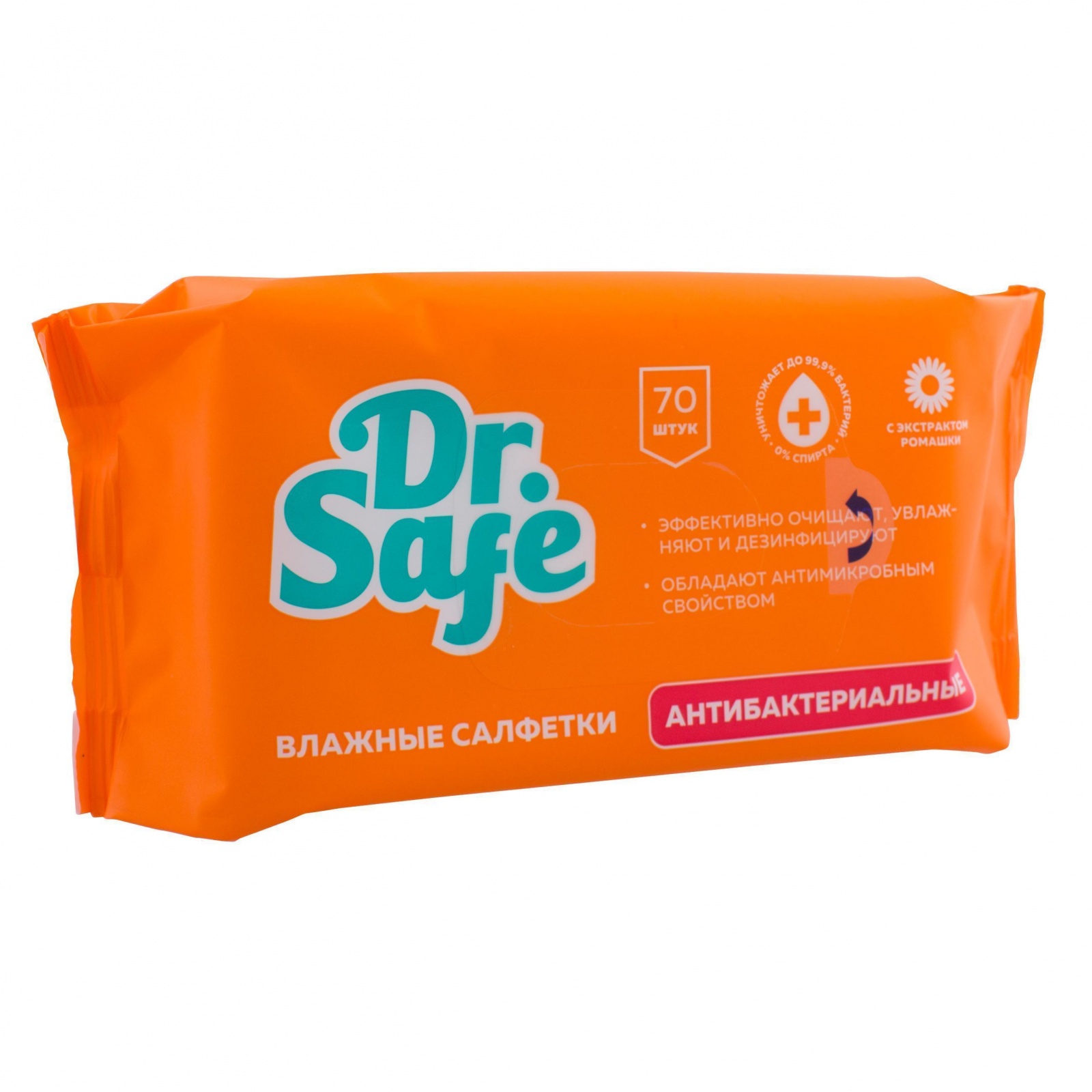 DR.SAFE набор ON салфетки для рук Ромашка 70 шт. OS --12