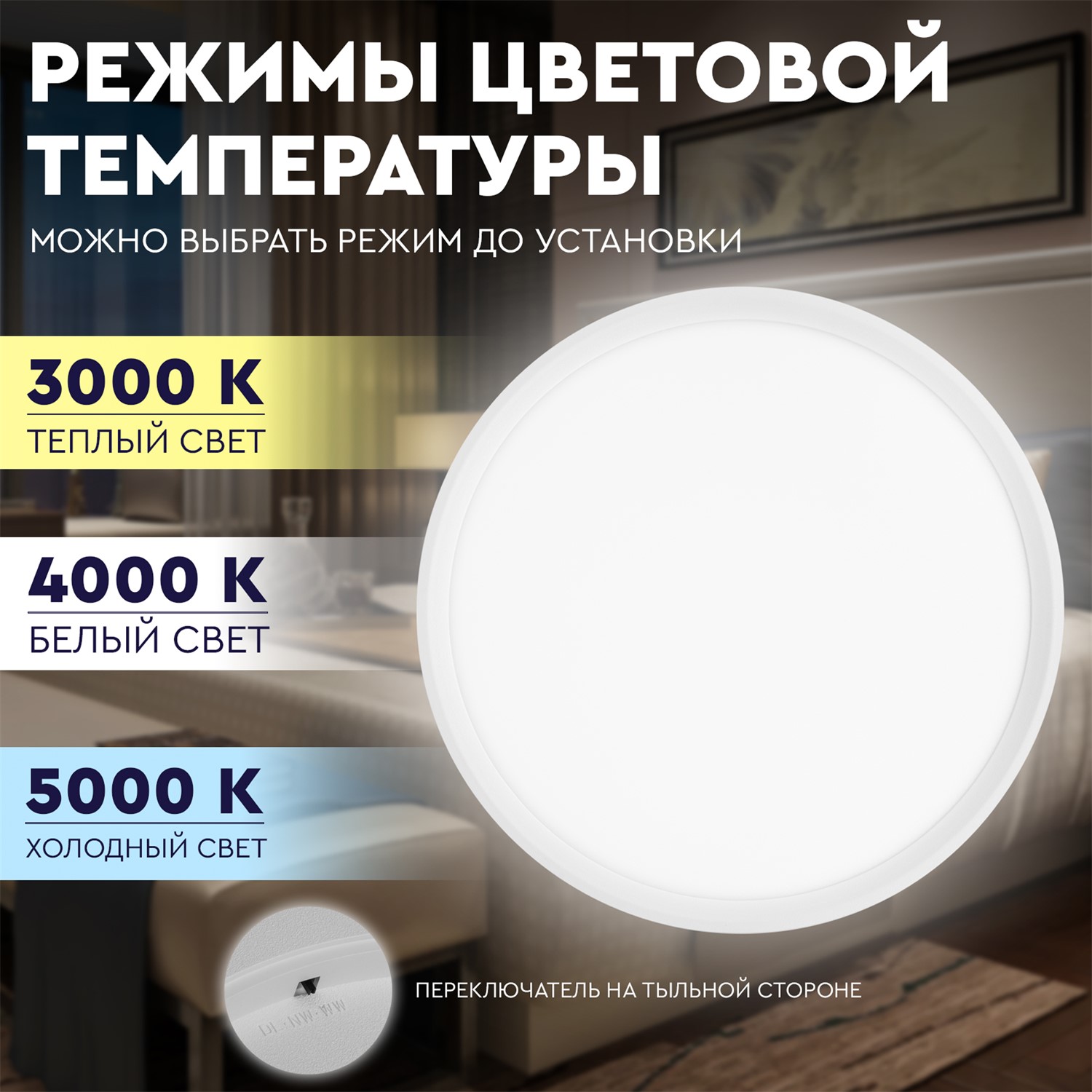 СТАРТ Потолочный Светильник 36W 3000-6500K