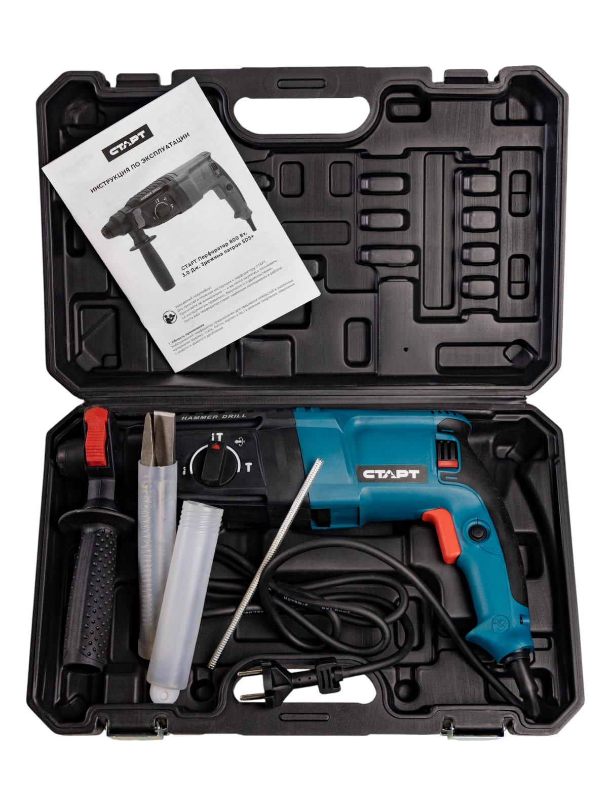 СТАРТ Перфоратор 800 Вт. 3.0 Дж. 3режима патрон SDS+ 
