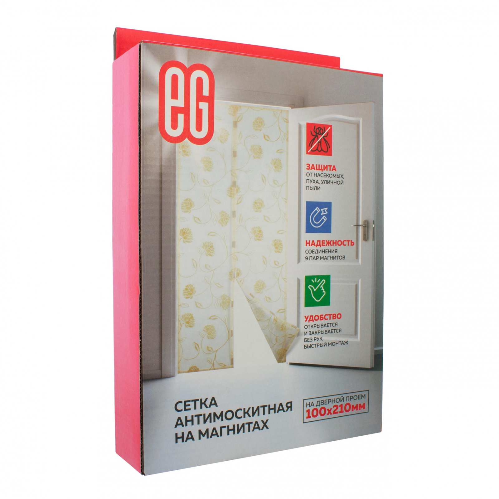 ЕГ москитная сетка Цветы флок /40