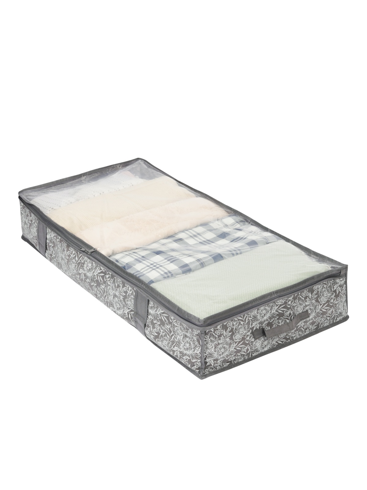 ЕГ Grey Flower Короб подкроватный 100х50х18 см молния - 24