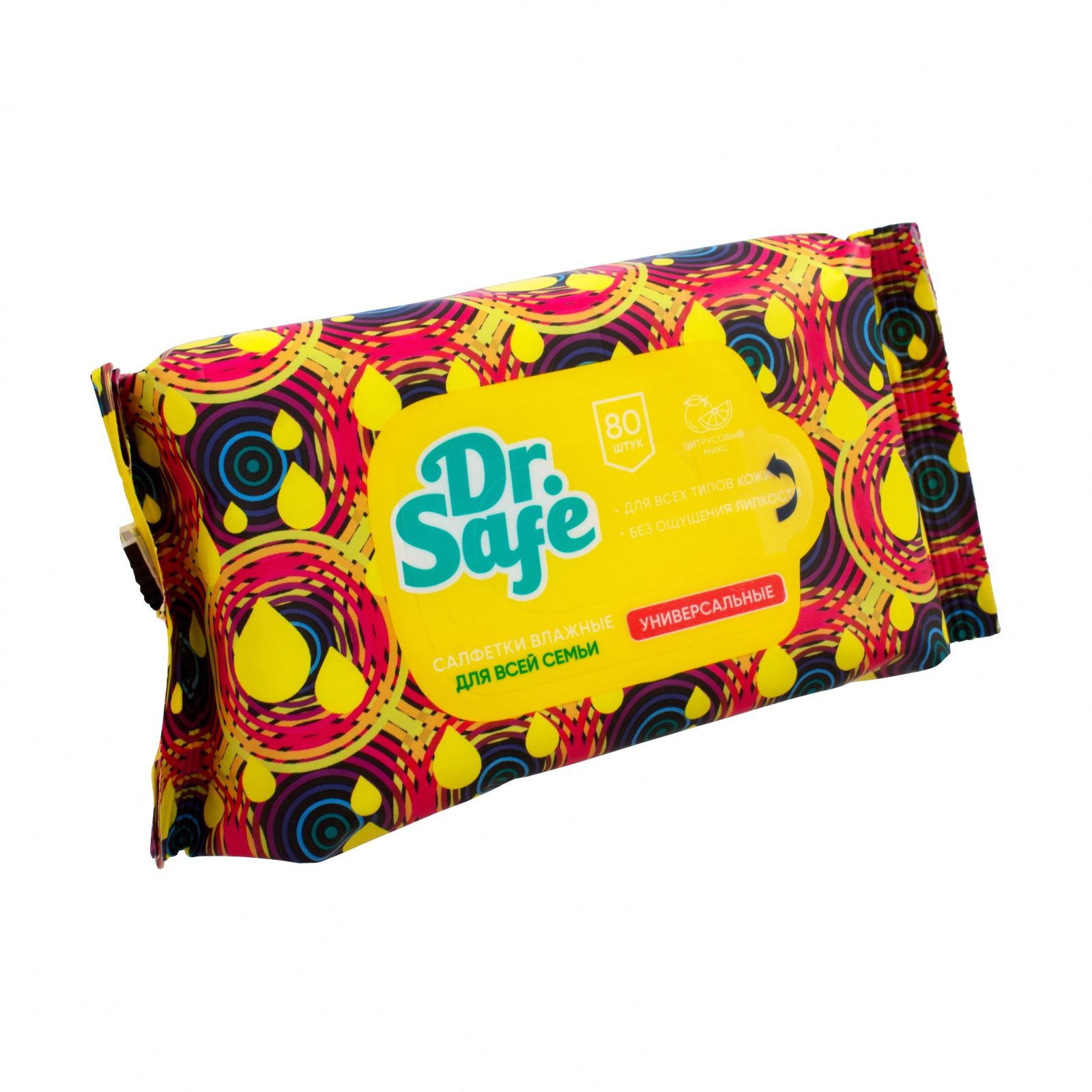 DR.SAFE набор 2 уп. салфеток фрукт. микс 80 шт. -- OS 2/16
