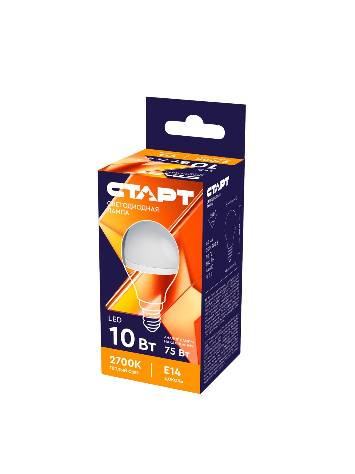 СТАРТ LEDSphereE14 10W 30  WS 10/100