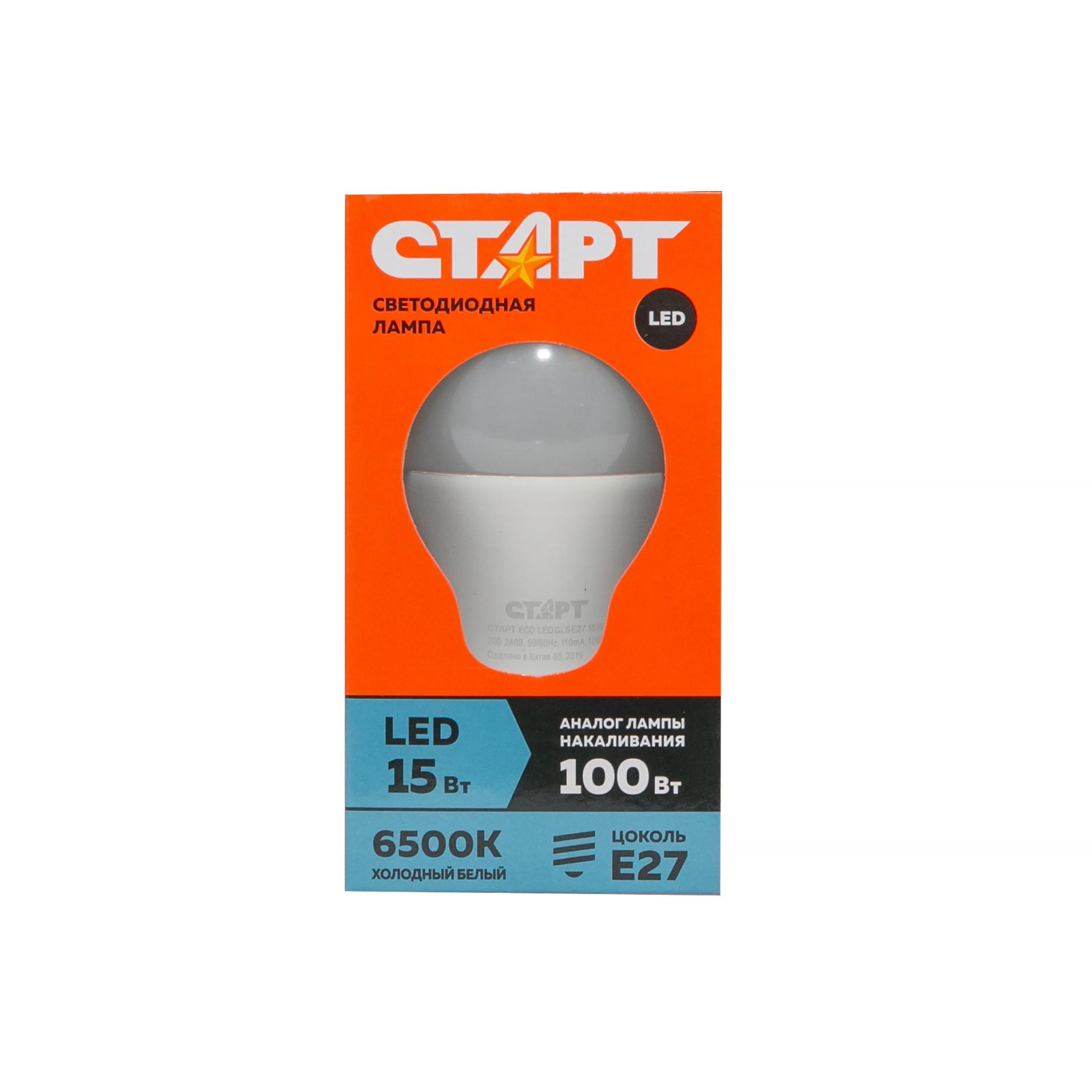 СТАРТ ECO LEDGLSE27 15W 65 10/100