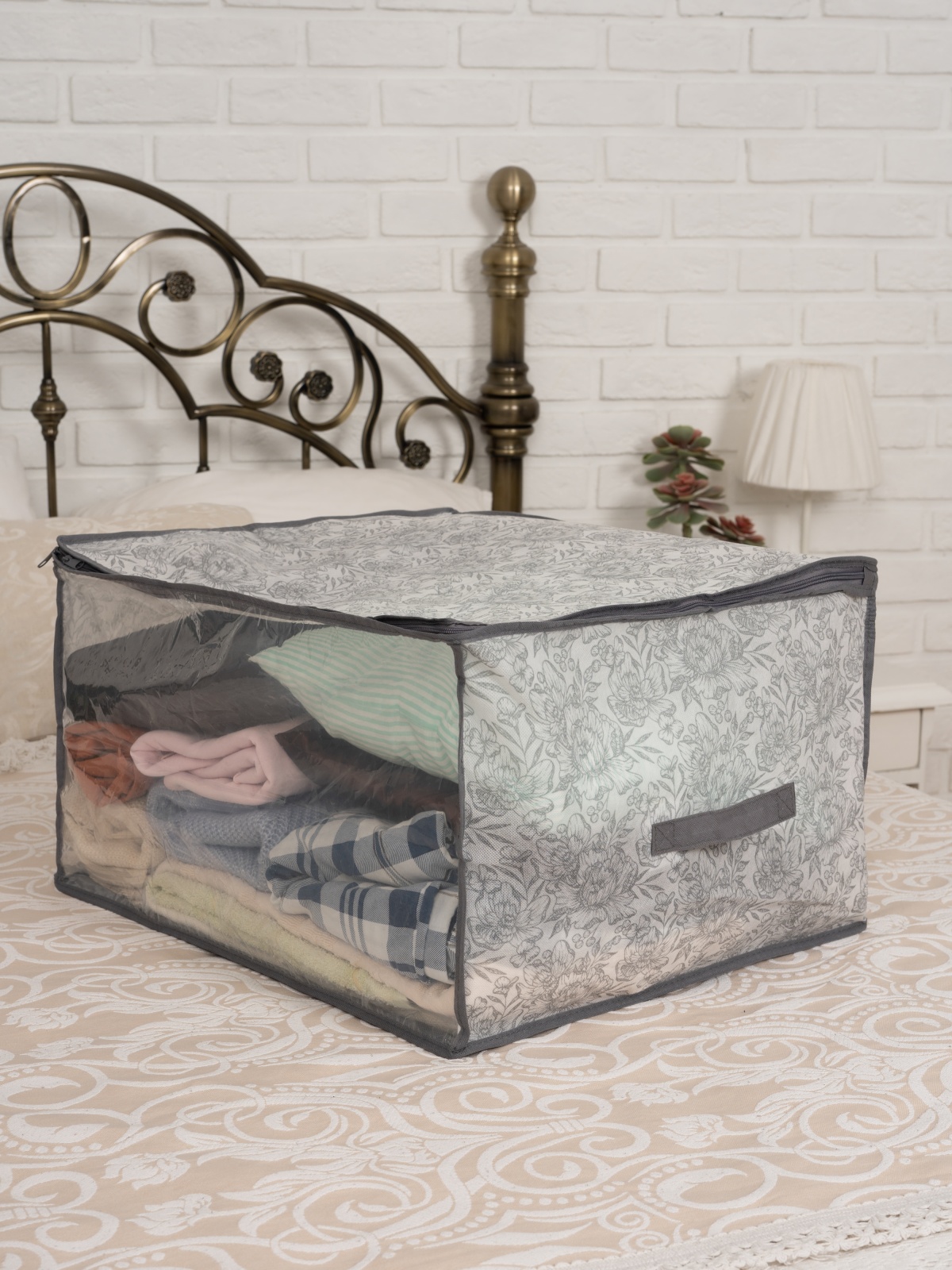 ЕГ Grey Flower Короб для хранения 60х50х35 см - 24