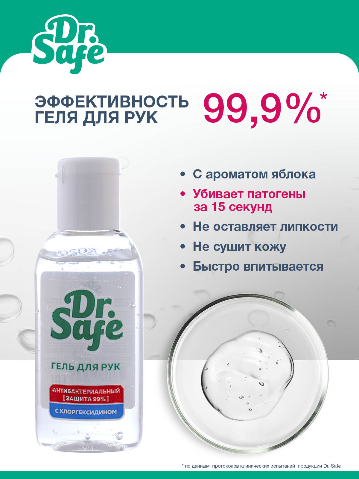 DR.SAFE набор гель д/рук Хлоргексид 60 мл OS 4/20