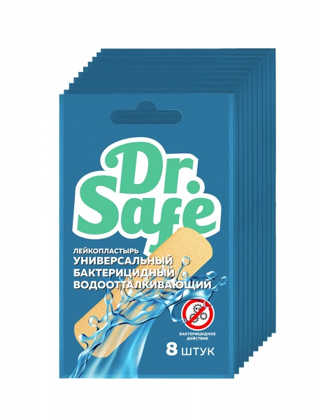 DR.SAFE Лейкопластырь №8 1,9х7,2 OS(10шт) --10/ 250