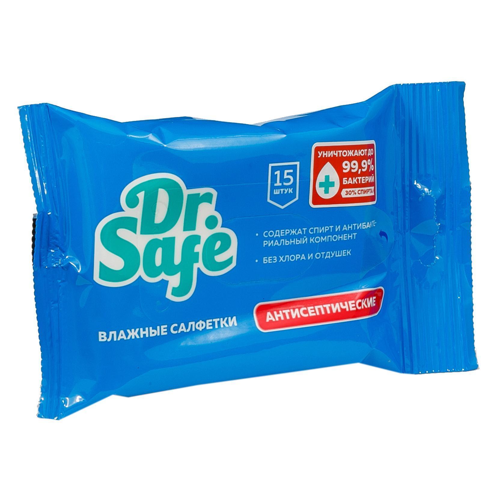 DR.SAFE набор 4 салфетки д/рук без запаха OS 4/32
