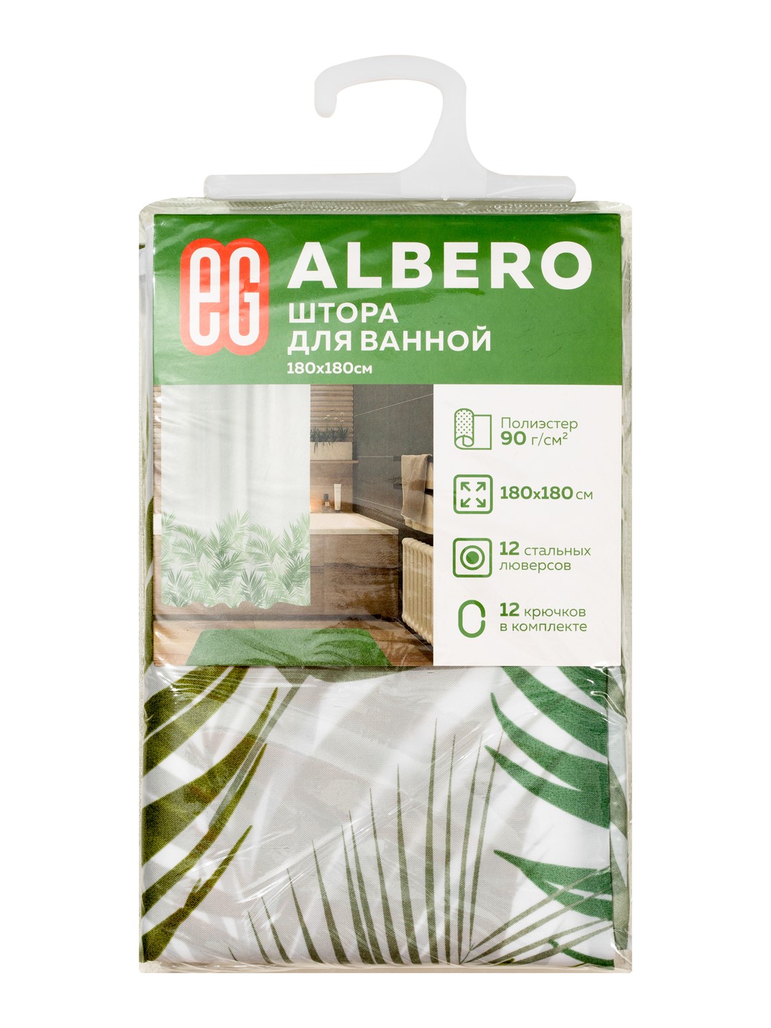 ЕГ Albero Штора для ванной 180x180 см - 50