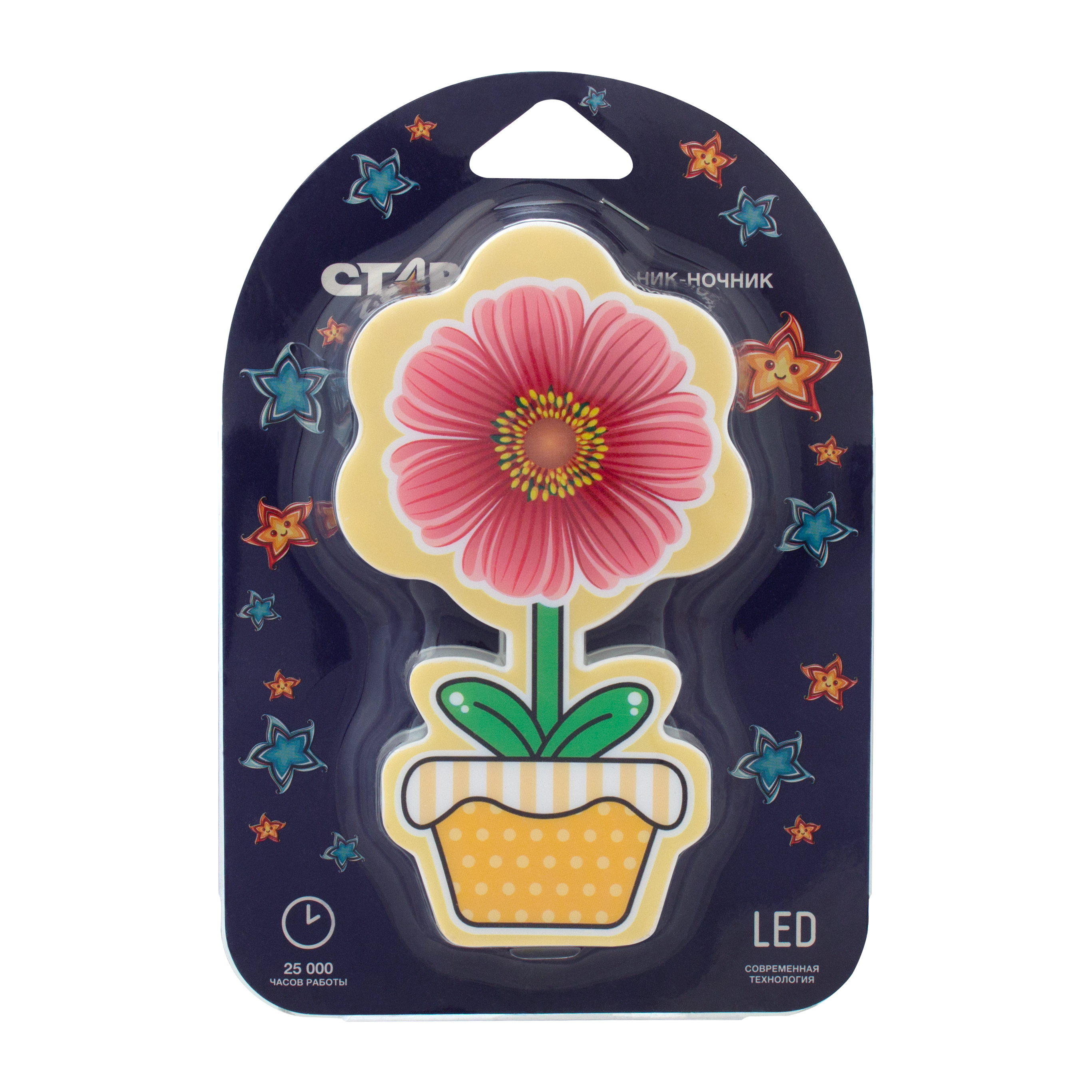 СТАРТ Ночник Цветок красный 60/240