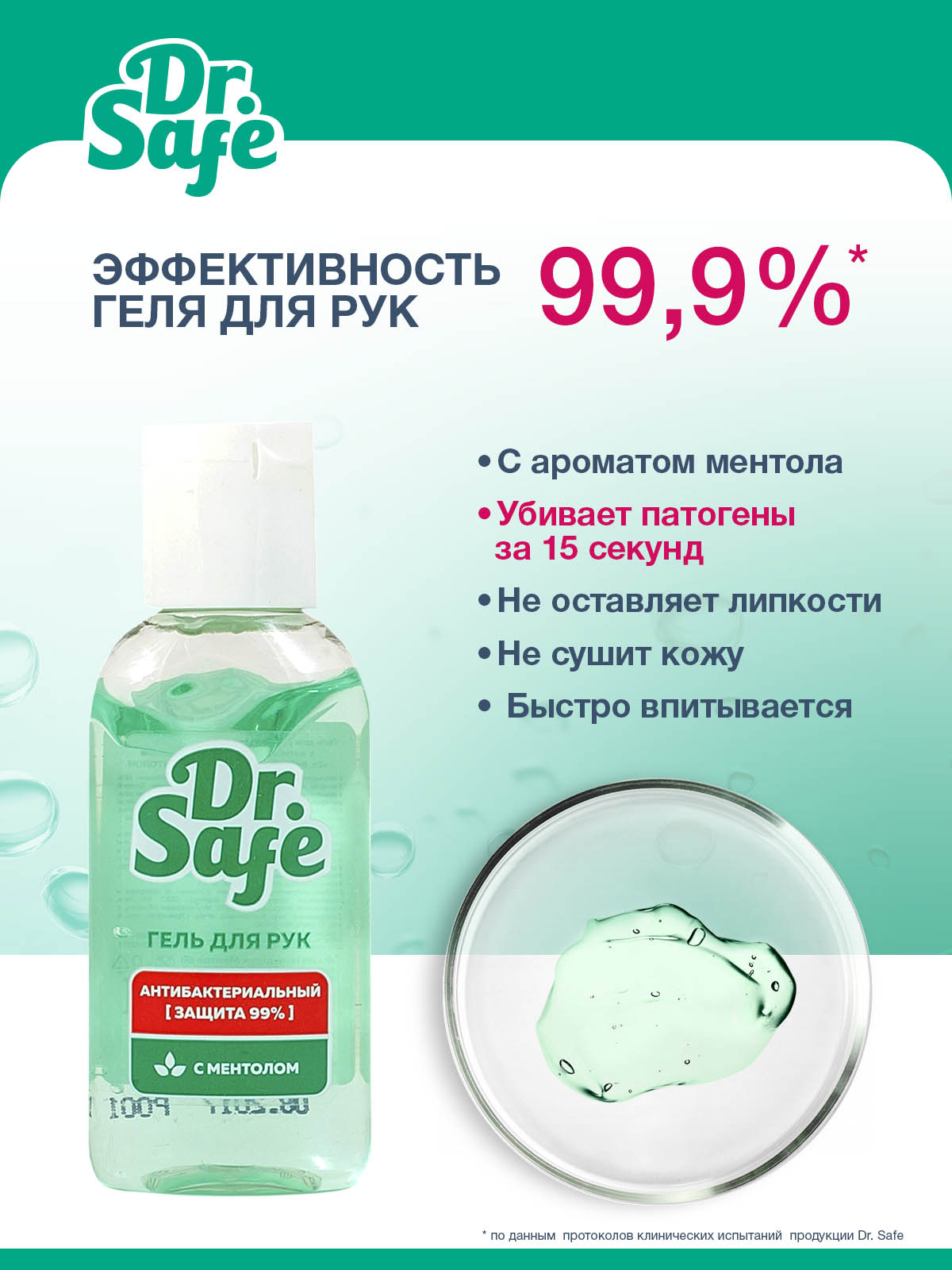 DR.SAFE гель д\рук Ментол 60мл /20