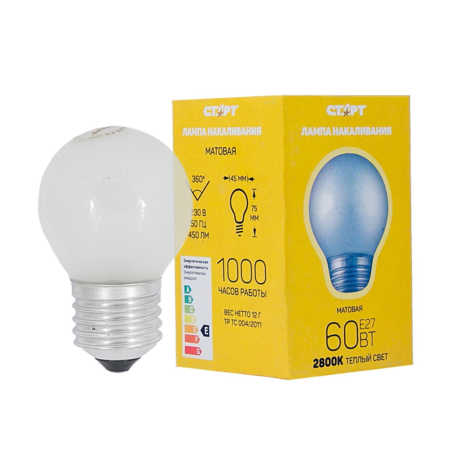СТАРТ ДШМТ 60Вт Е27 --10/100К