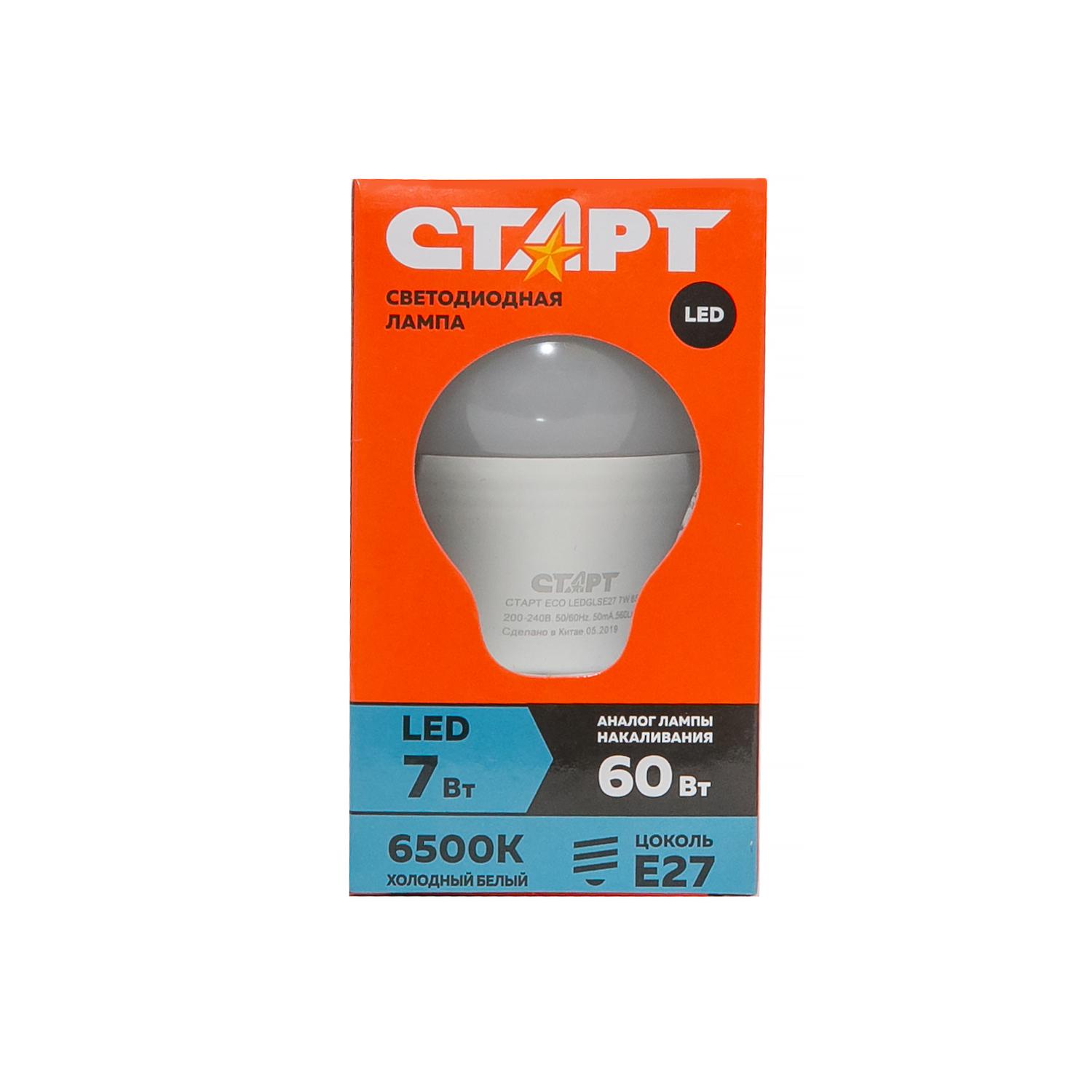 СТАРТ ECO LEDGLSE27 7W 65 10/100