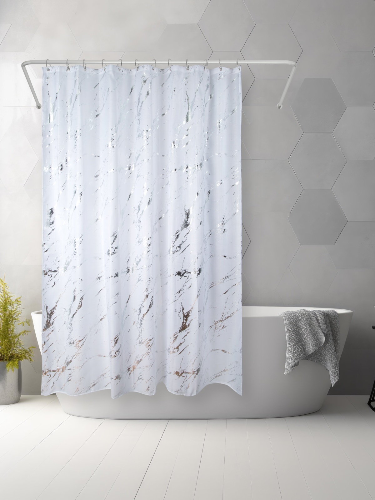 ЕГ Marble Штора для ванной белая - 12