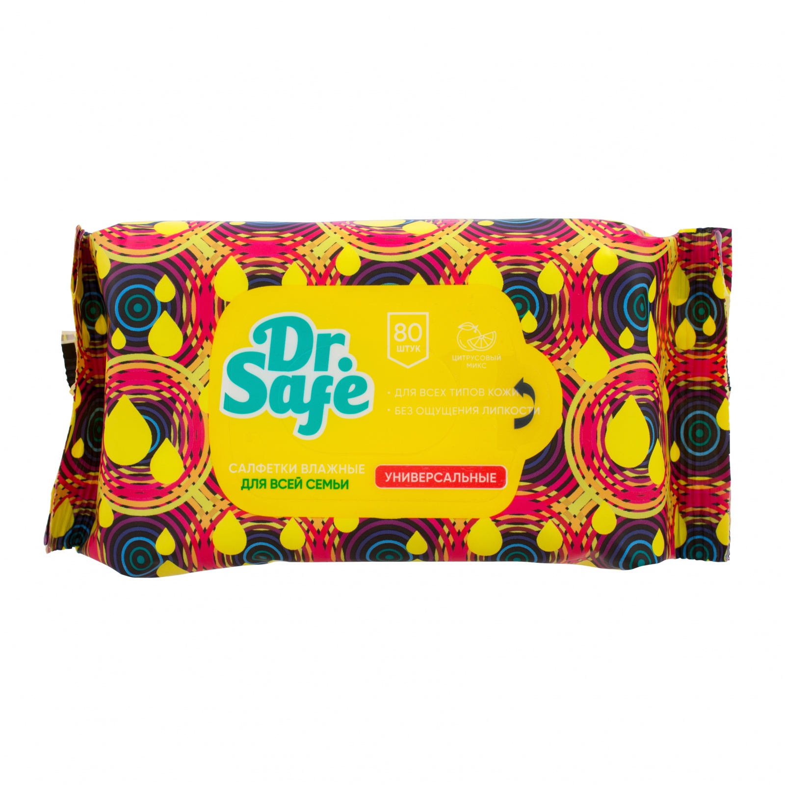 DR.SAFE набор 2 уп. салфеток фрукт. микс 80 шт. -- OS 2/16