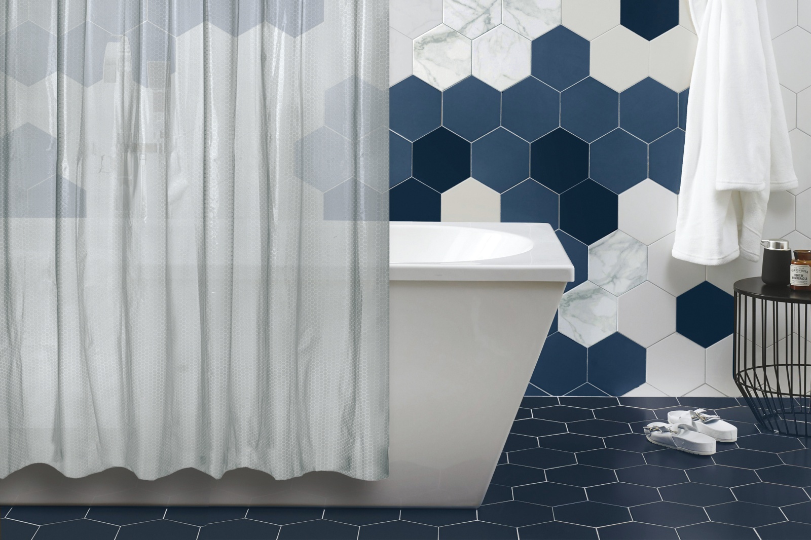 ЕГ PEVA Соты  Штора для ванной - 12