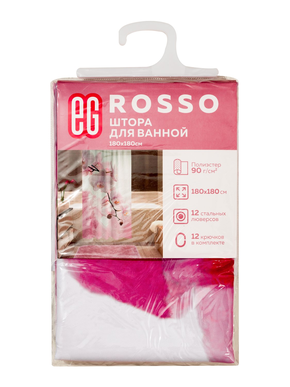 ЕГ Rosso Штора для ванной 180x180 см - 50