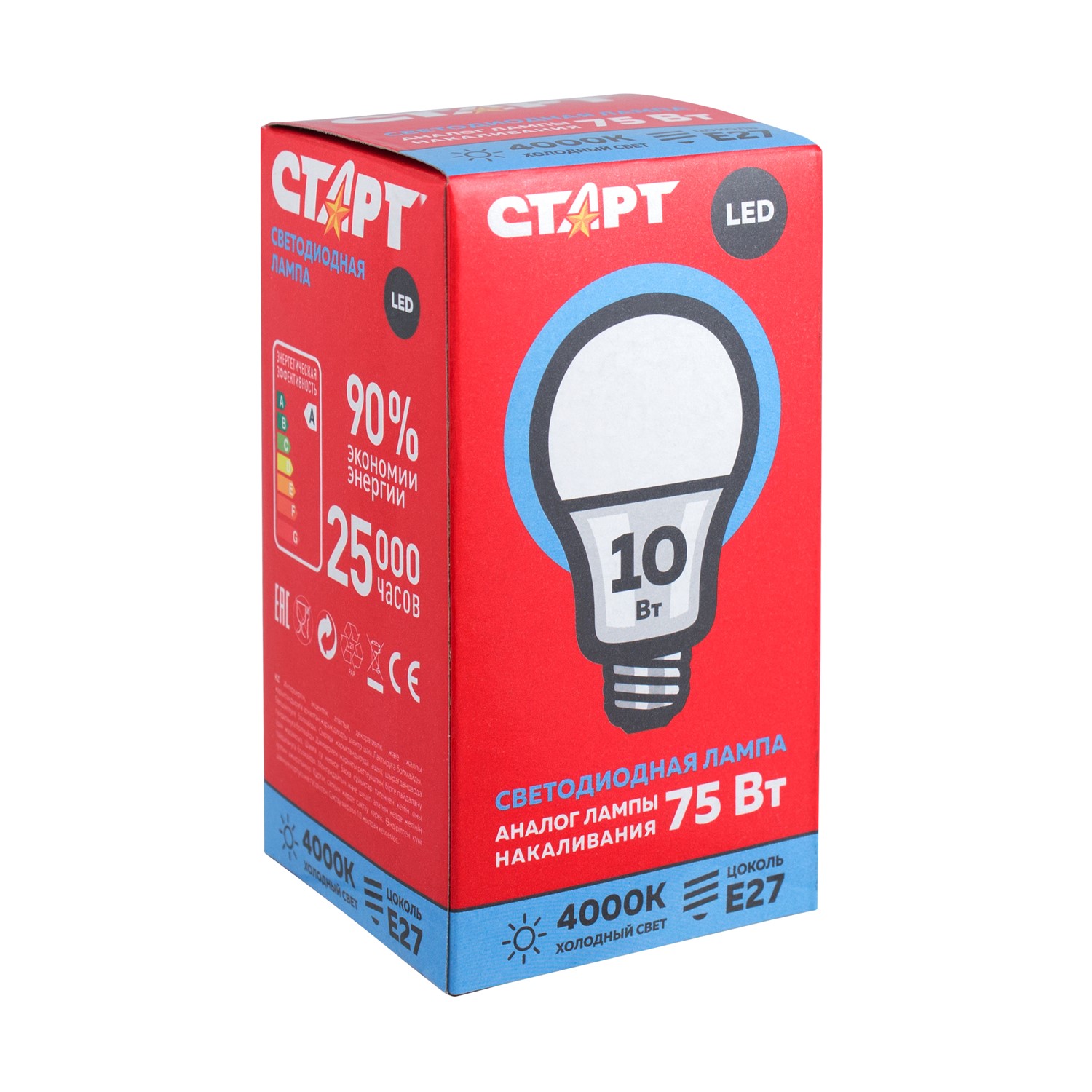 СТАРТ ECO LEDGLSE27 10W 40 FP 10/100