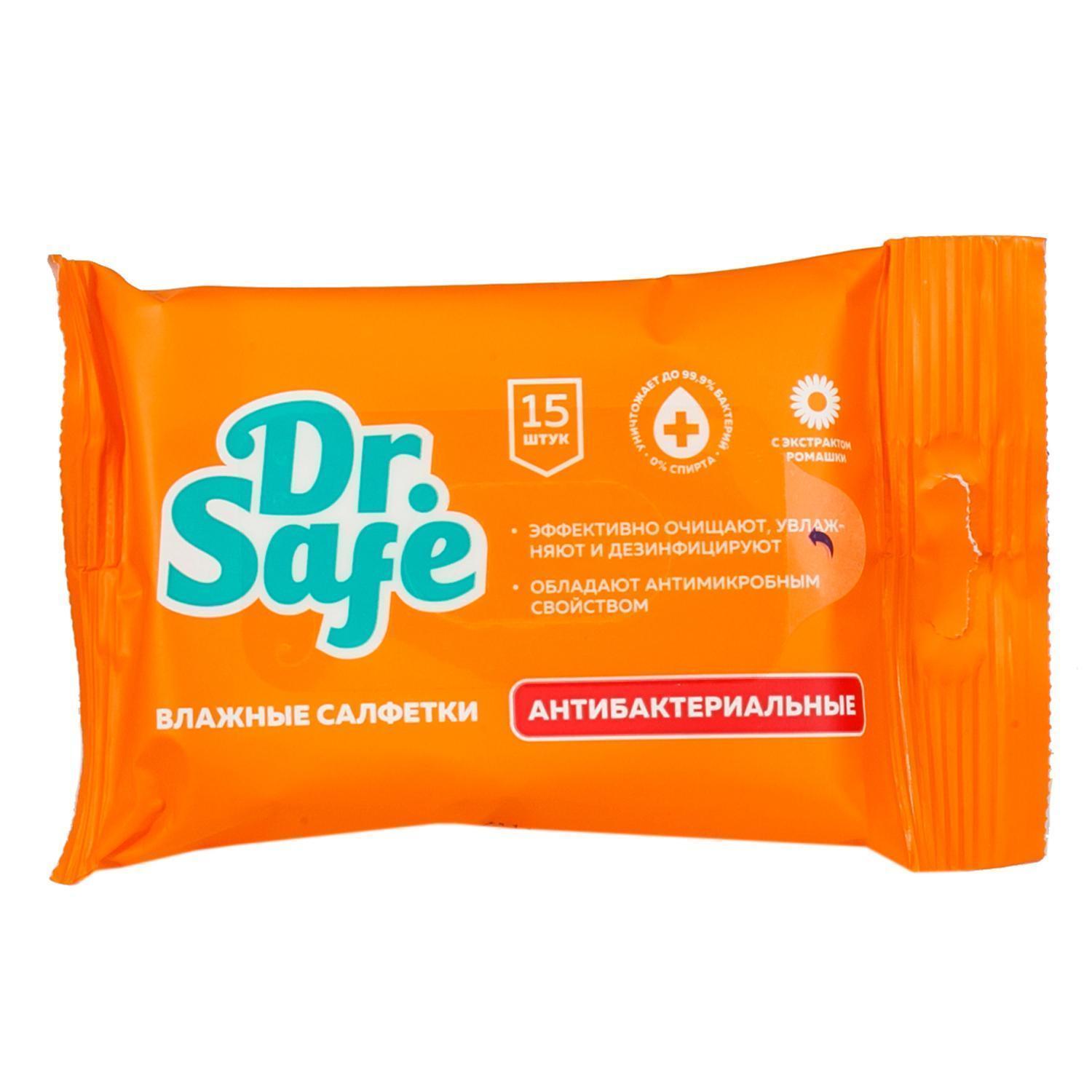 DR.SAFE набор 4 салфетки д/рук Ромашка OS 4/32