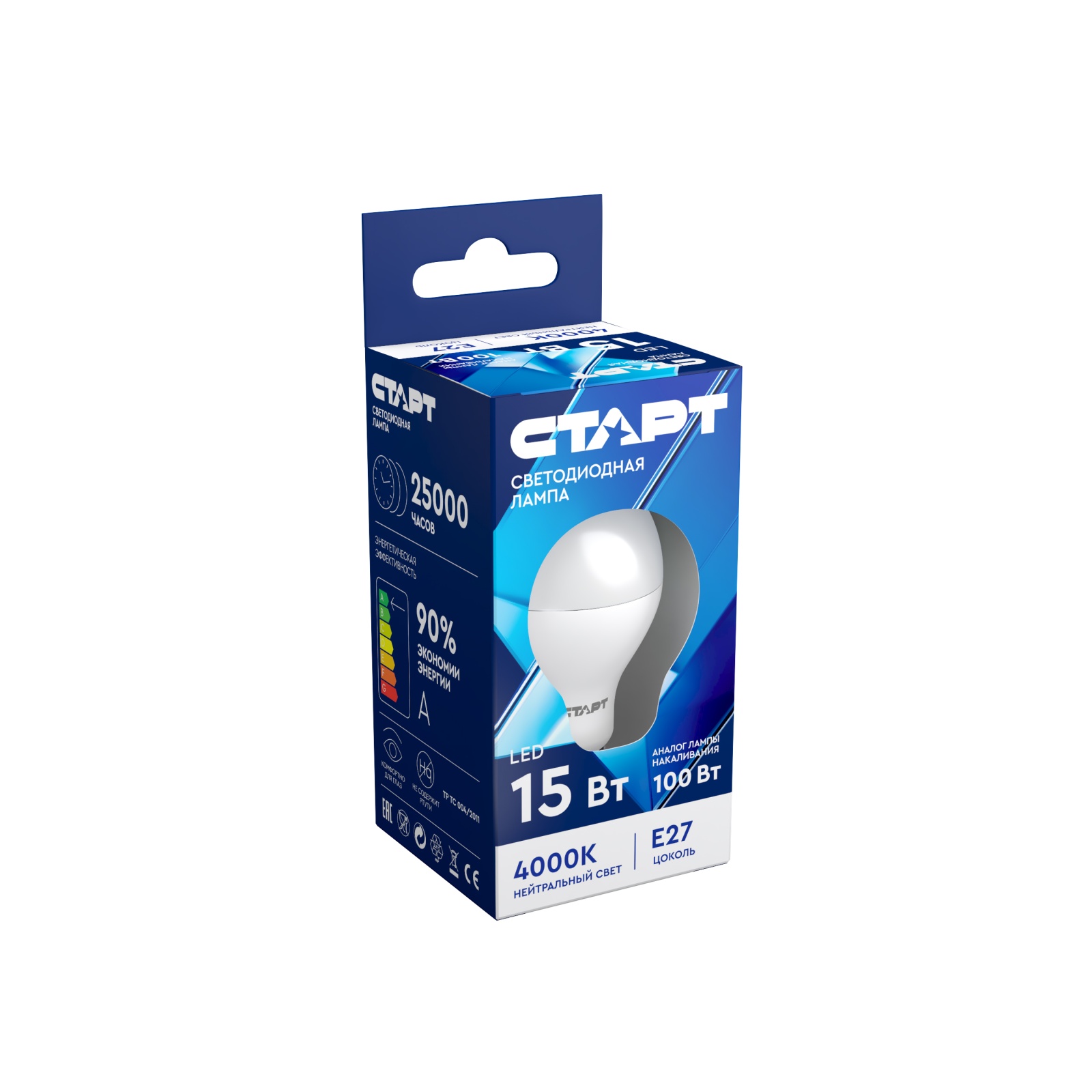 СТАРТ ECO LEDGLSE27 15W 40 10/100