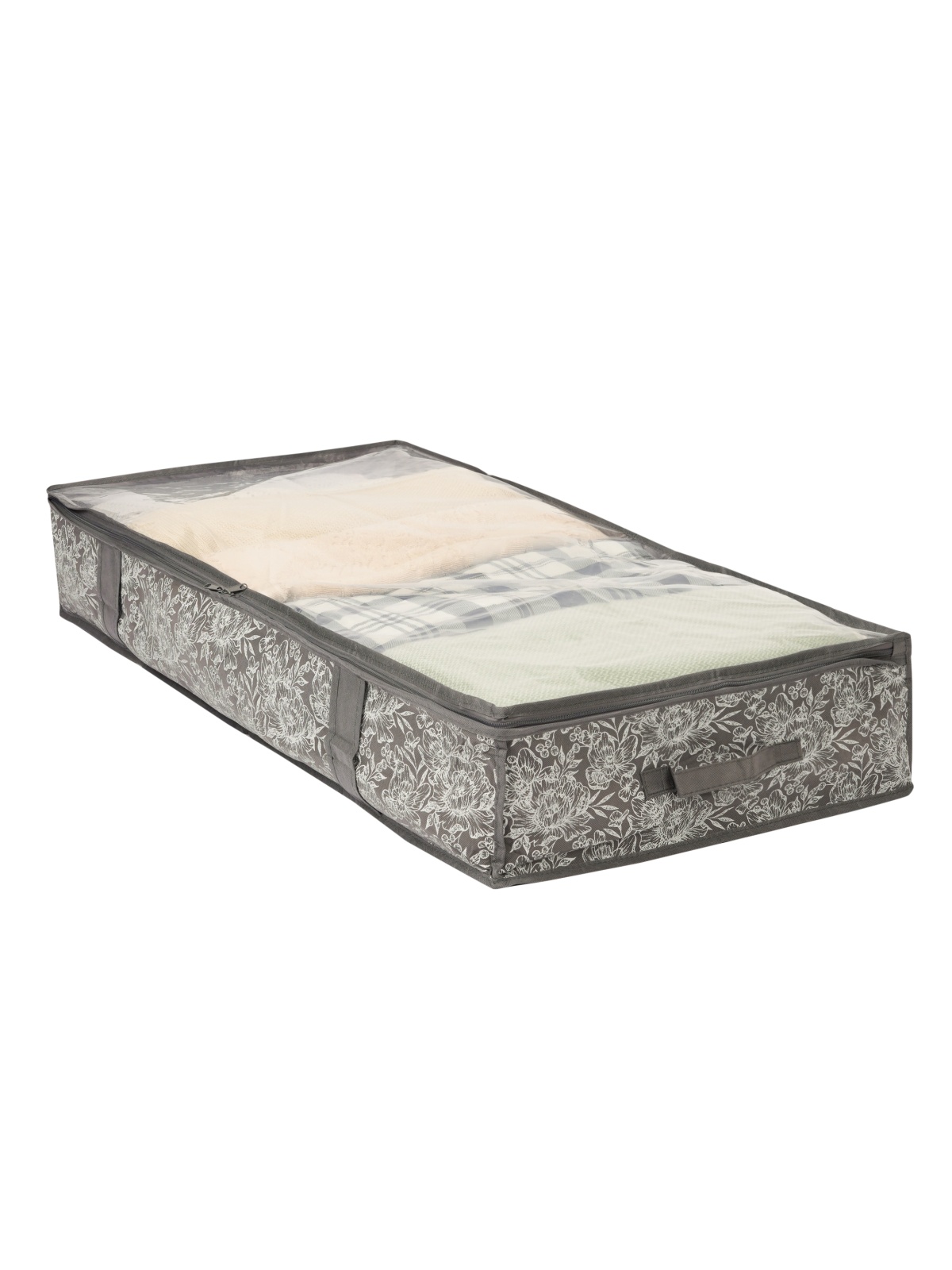 ЕГ Grey Flower Короб подкроватный 100х50х18 см молния - 24
