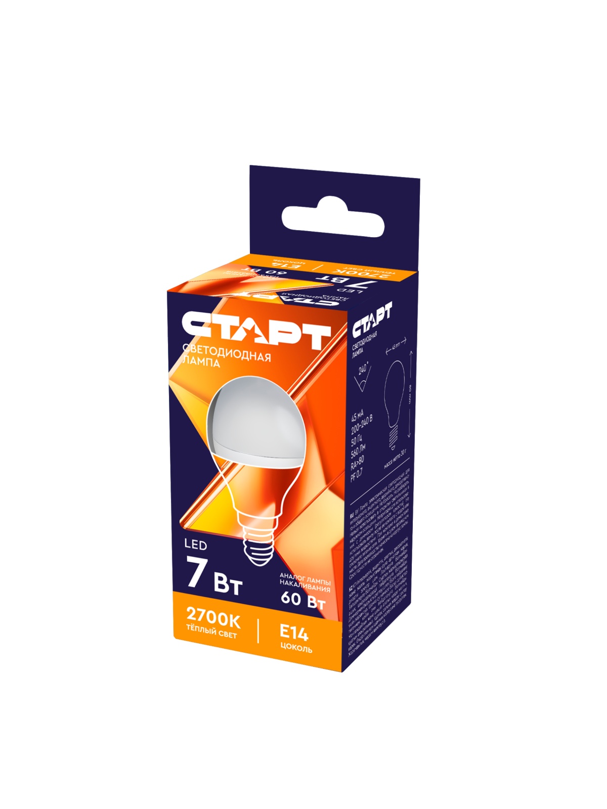 СТАРТ LEDSphereE14 7W 30  WS 10/100