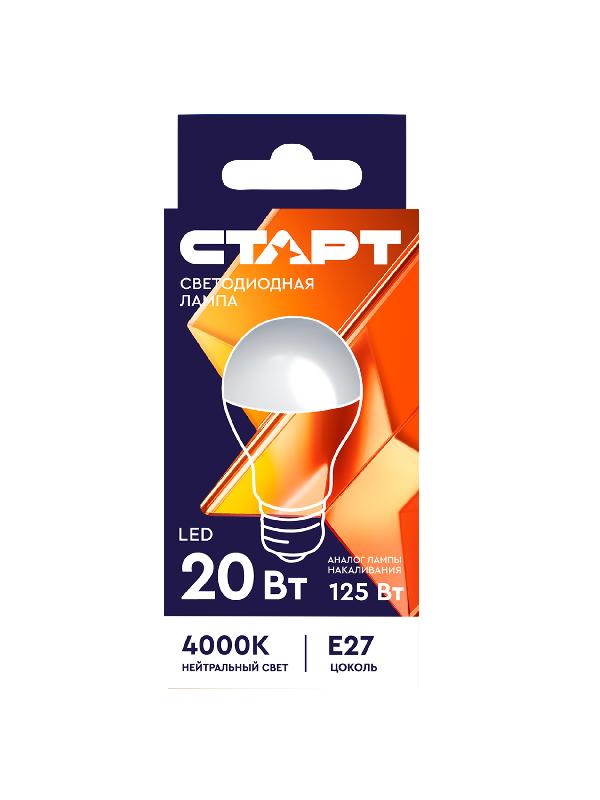 СТАРТ LEDGLSE27 20W 40  WS 10/100