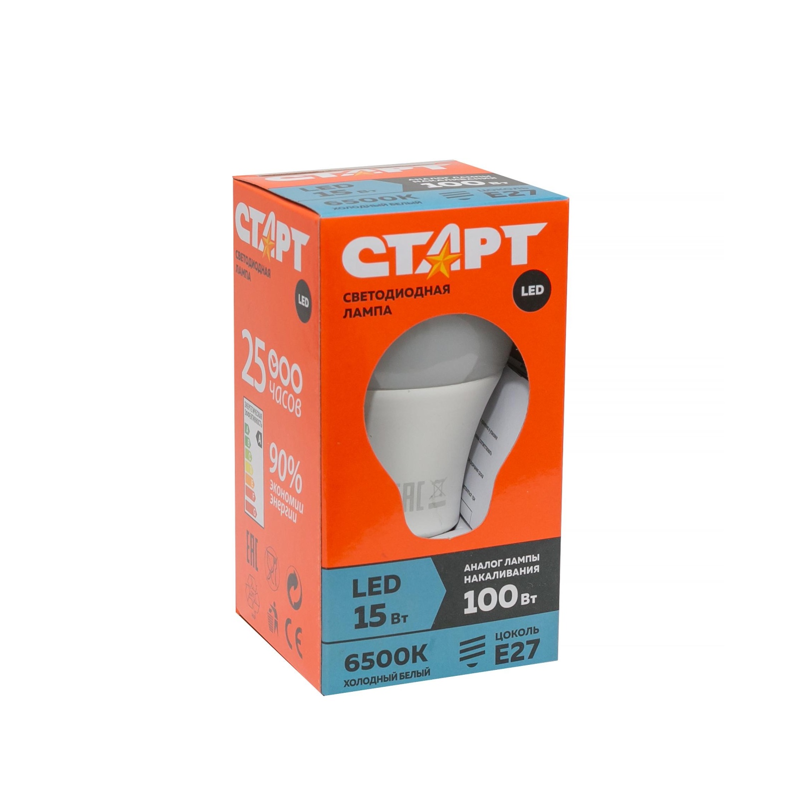 СТАРТ ECO LEDGLSE27 15W 65 10/100