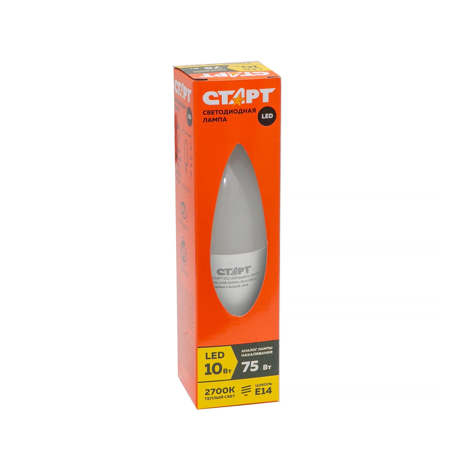 СТАРТ ECO LEDFlameE14 10W 27 10/100