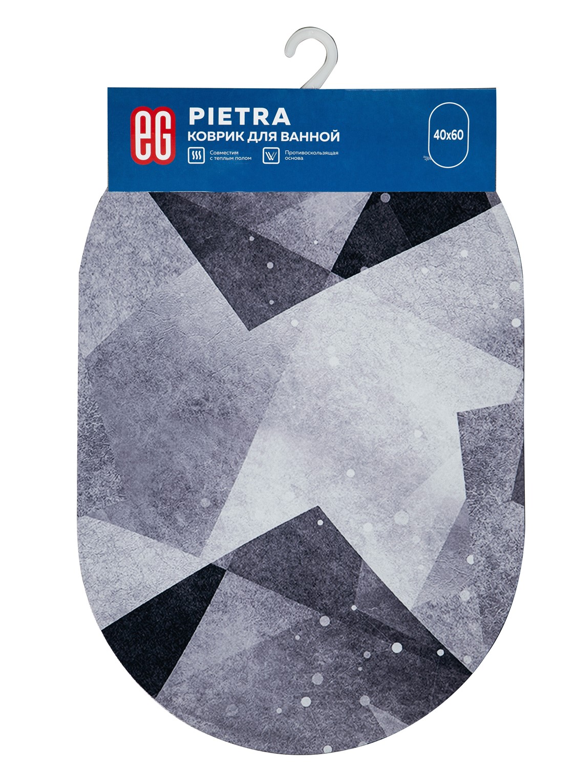 ЕГ Pietra Диатомитовый коврик для ванной, 40х60 см овал - 50