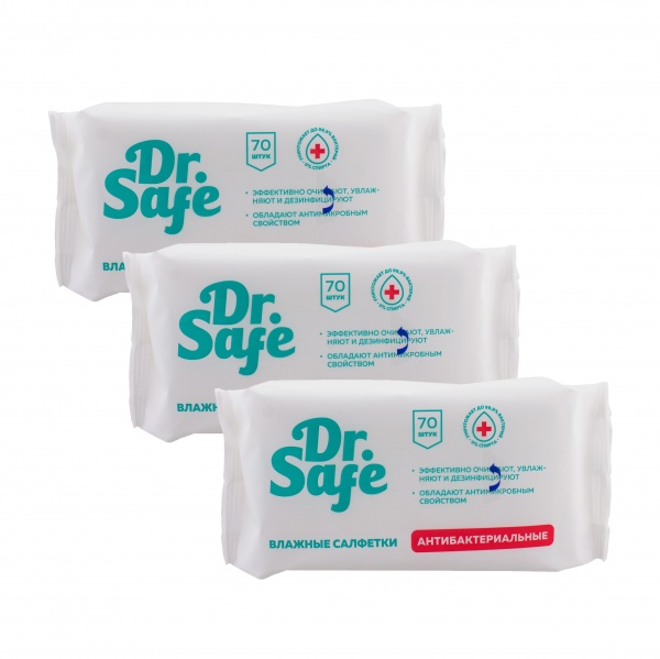 DR.SAFE набор 3 салфетки для рук 70 шт. OS 3/12