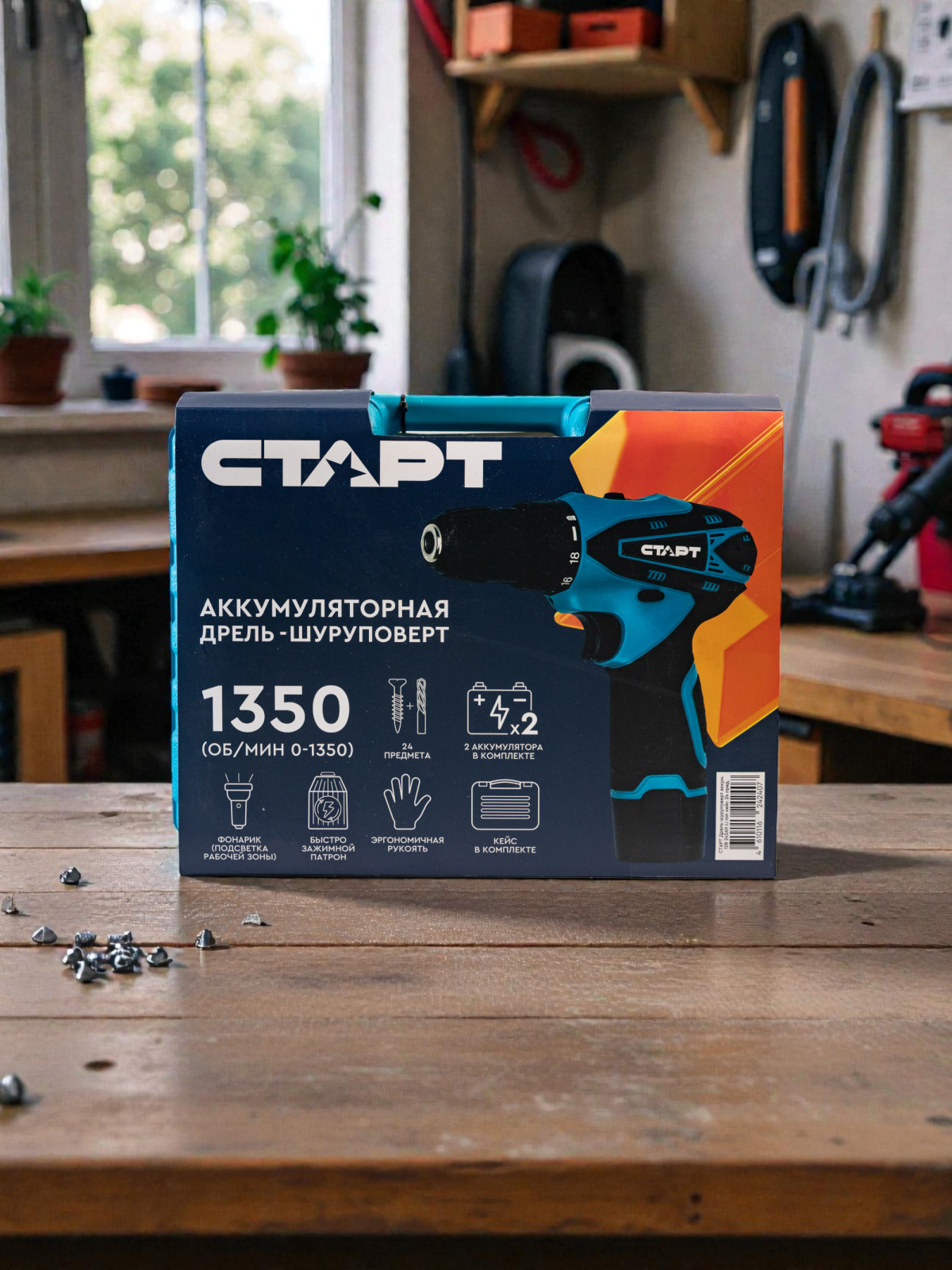СТАРТ Дрель-шуруповерт аккум.12В 2х2Ah кейс 24 пред