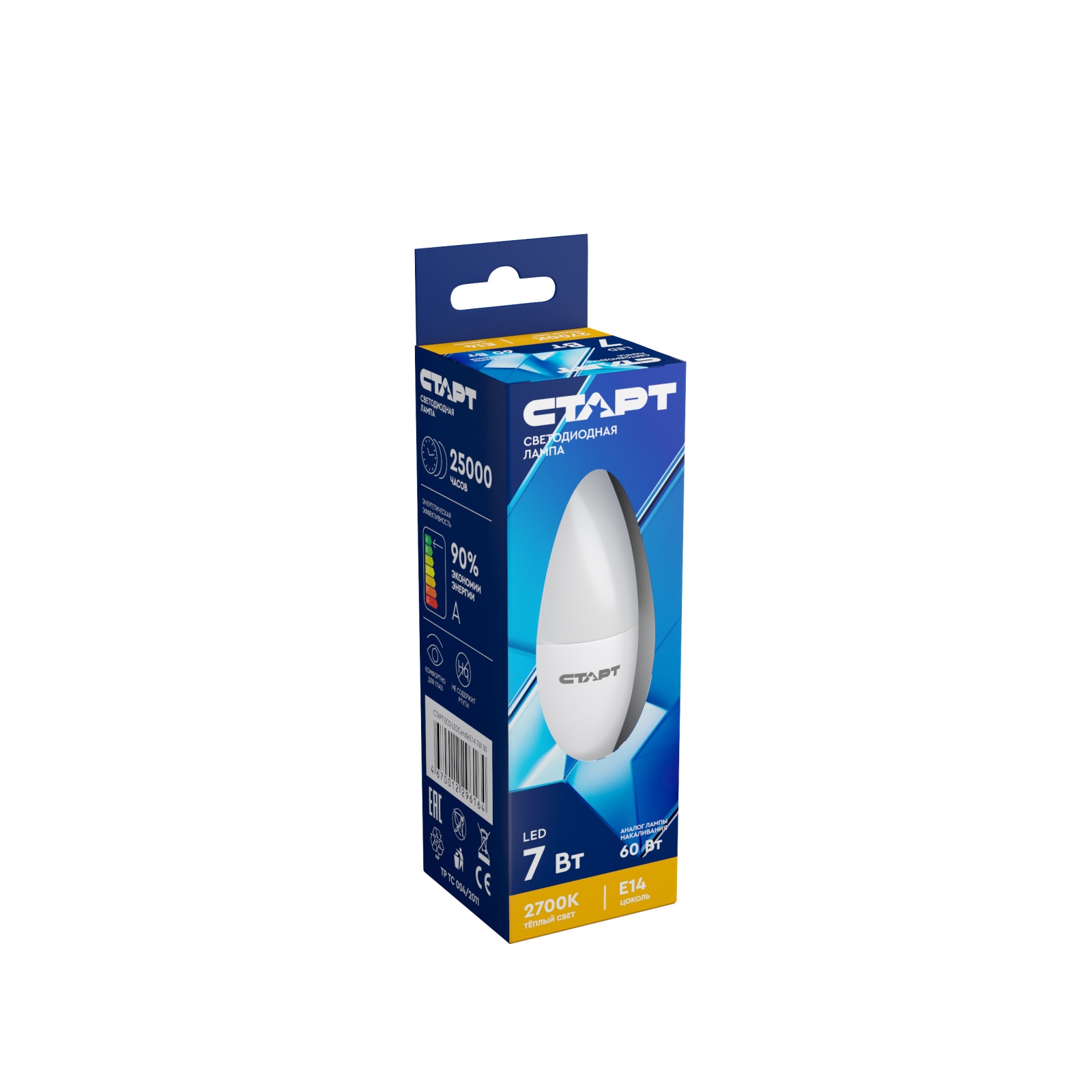 СТАРТ ECO LEDCandleE14 7W 30 10/100