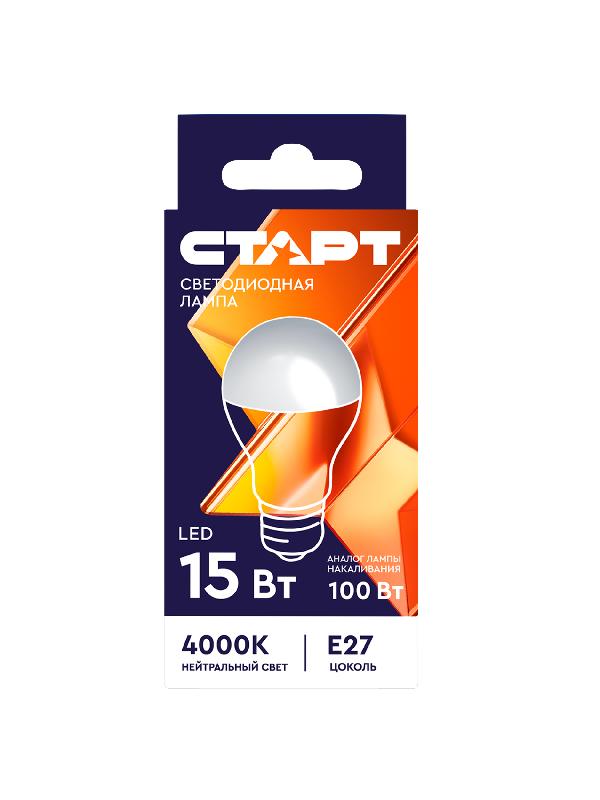 СТАРТ LEDGLSE27 15W 40  WS 10/100