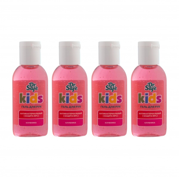 DR.SAFE набор гель д/рук клубника 60 мл OS 4/20