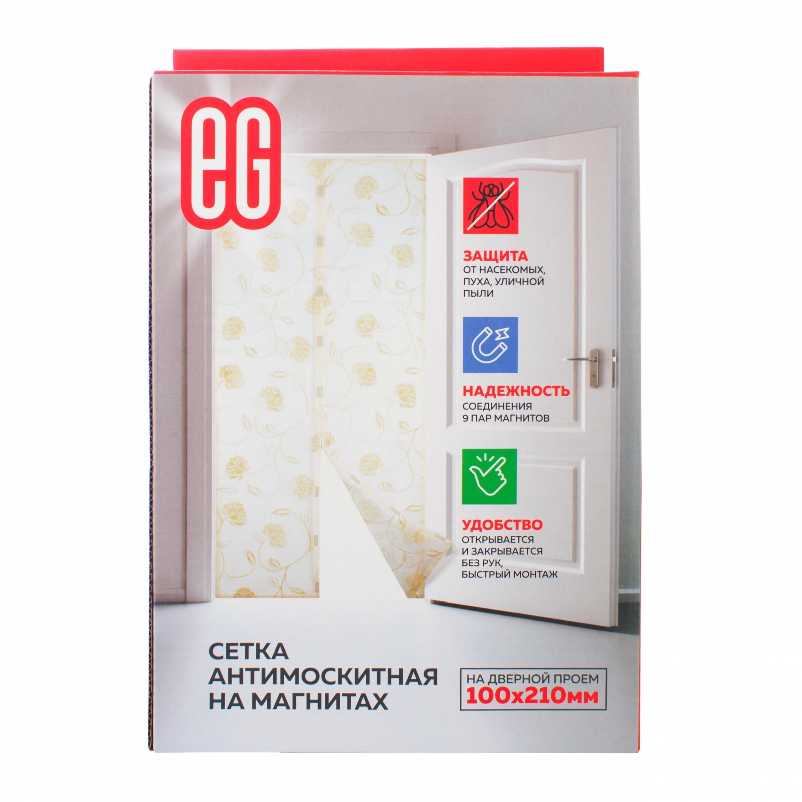 ЕГ москитная сетка Цветы флок /40