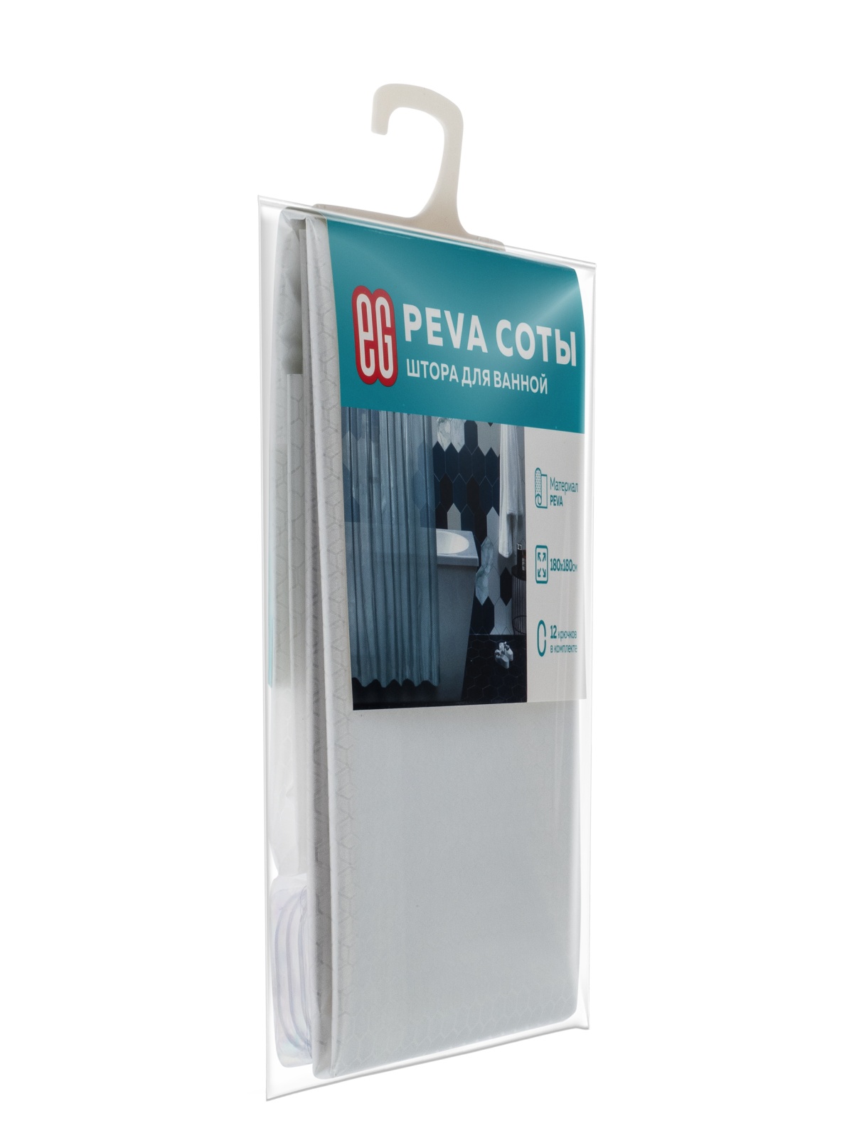 ЕГ PEVA Соты  Штора для ванной - 12