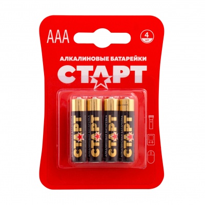 Батарейки алкалиновые СТАРТ LR03-BL4 типа АА 4 шт
