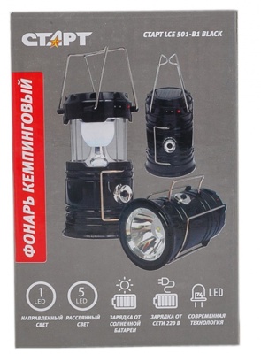 Фонарь кемпинговый СТАРТ LCE 501-B1 Black