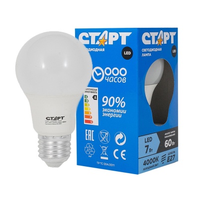 Лампа светодиодная СТАРТ LED GLS E27 7W 4000К