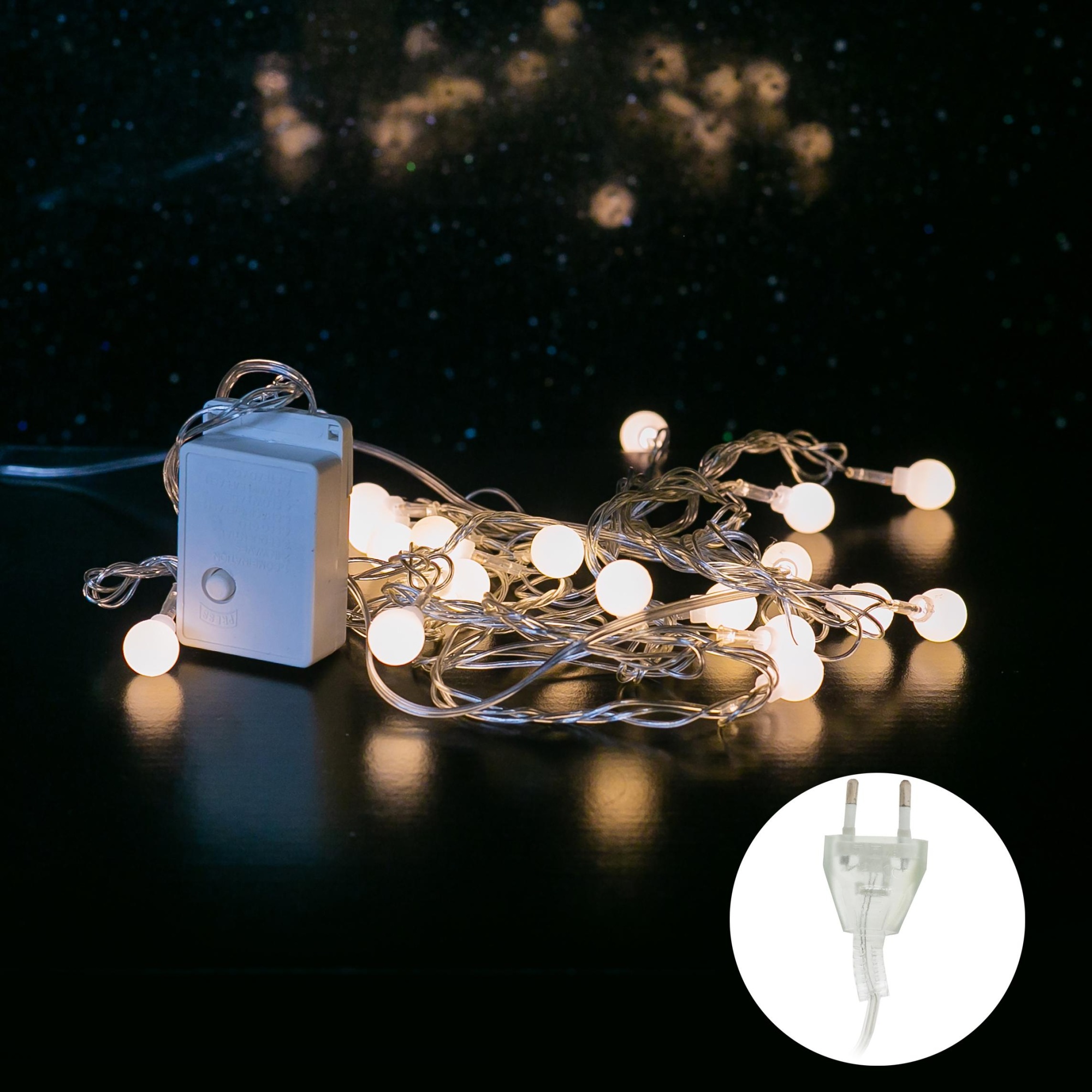 СТАРТ НГ 20LED 220V 8 реж 3м шарики --50