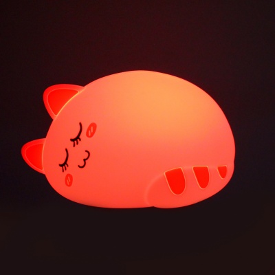 Ночник силиконовый "Кошка" 7LED аккумуляторный