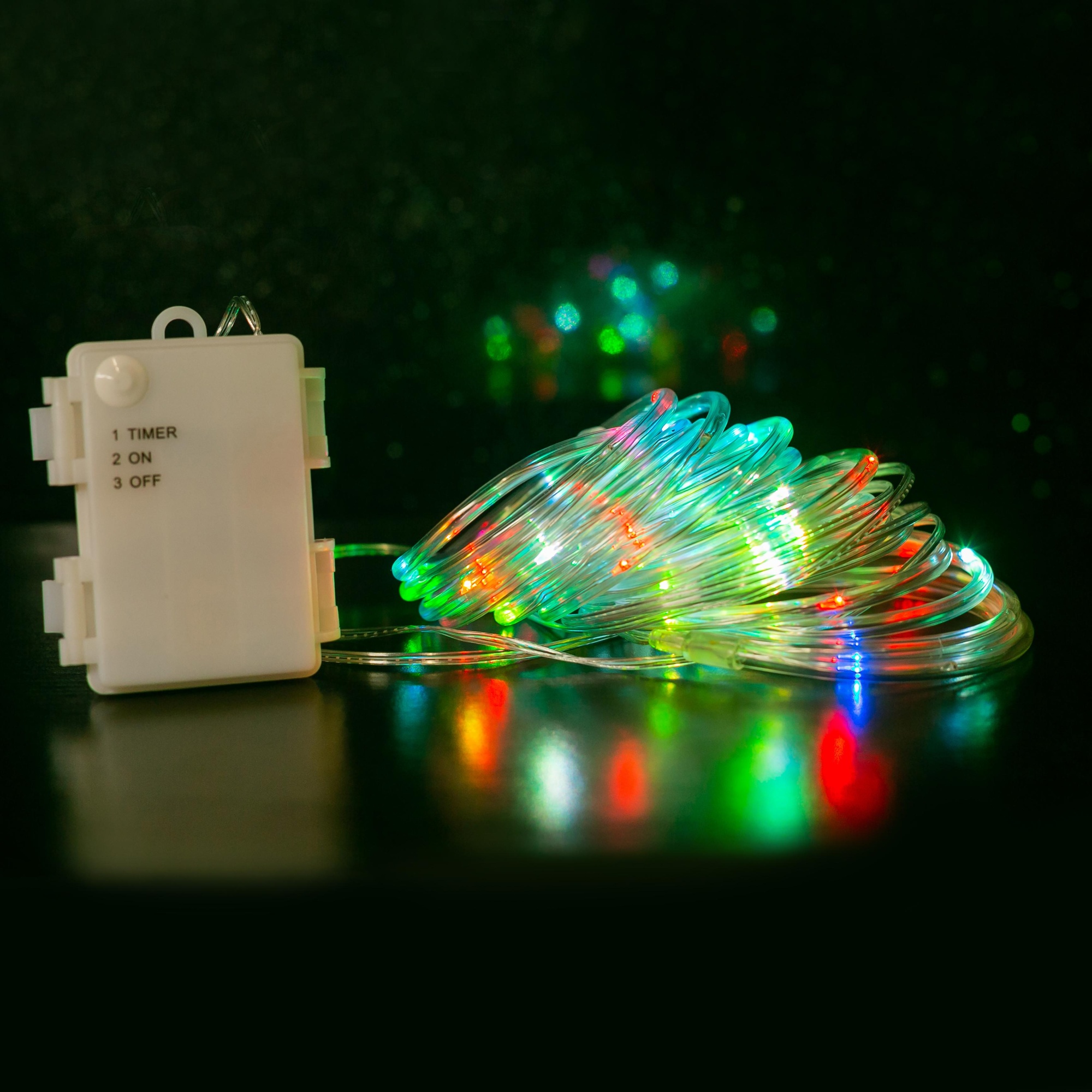 СТАРТ НГ 50LED RGB 3АА 2 реж 5м шнур --36