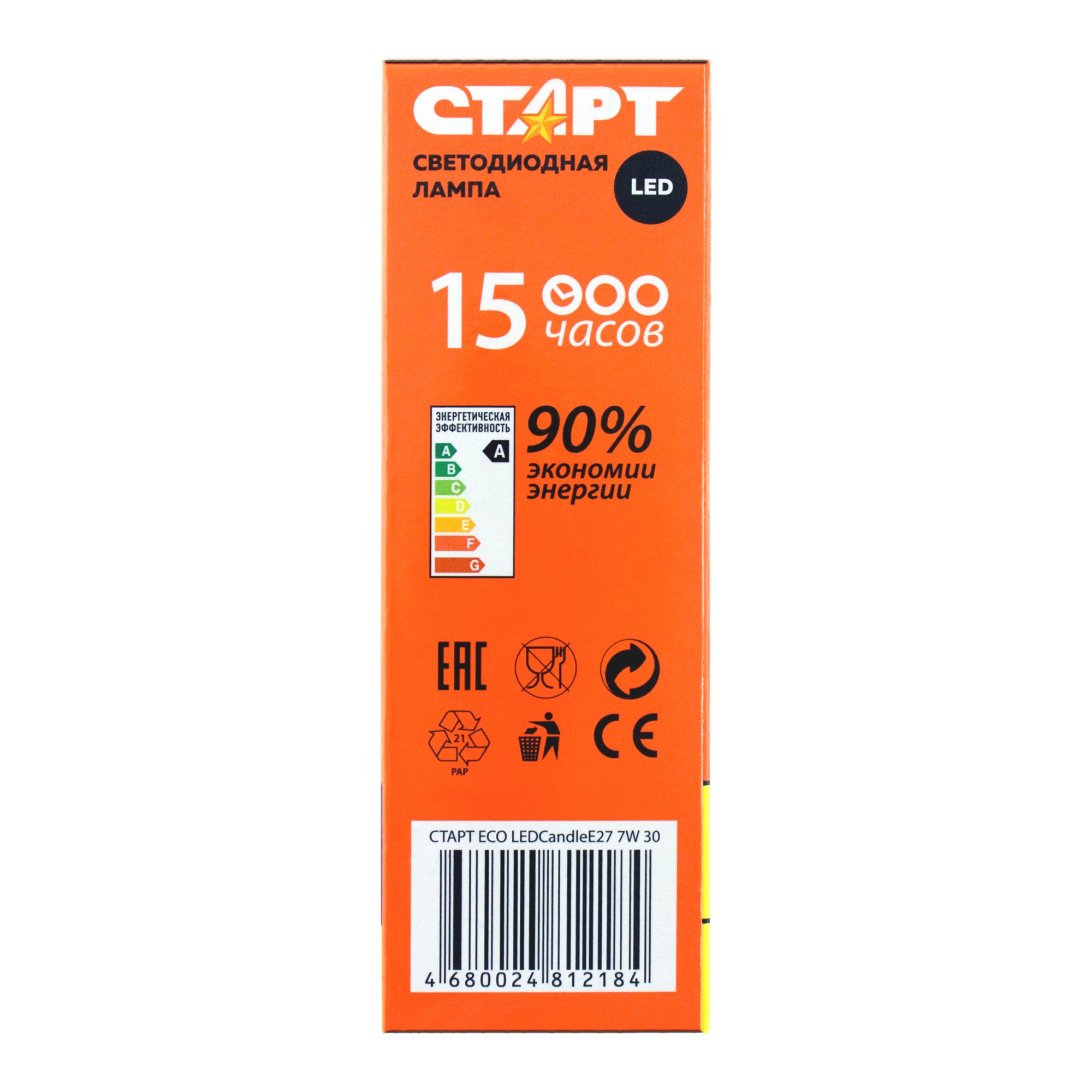 СТАРТ ECO LEDCandleE14 7W 30 10/100