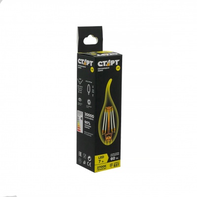 Филаментная лампа СТАРТ LED F-Flame E27 7W 2700К